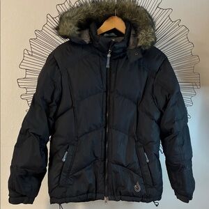 ISIS Black Ski Winter Puffer with Hood Size 8